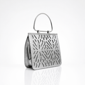 Bolso Fiesta Plata Metalizado Aster | Gloria Serrano