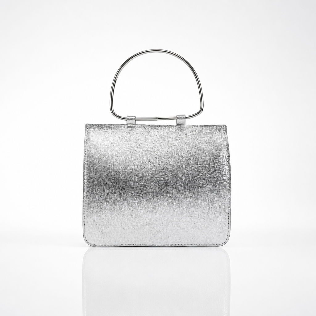 Bolso Fiesta Plata Metalizado Aster | Gloria Serrano - Imagen 4