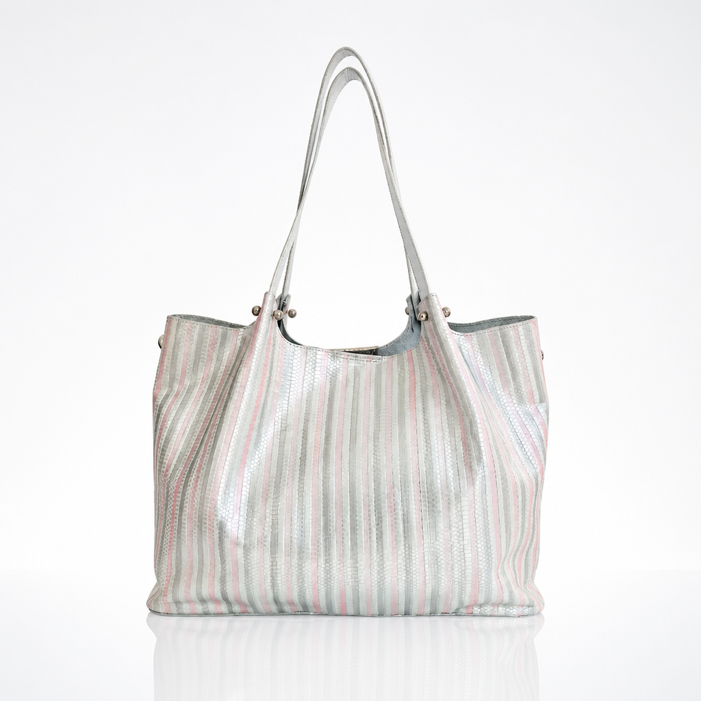 Cartera Tote Plateado Dalia | Gloria Serrano - Imagen 2